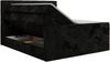 Boxspringbett mit zwei Multipocket-Matratzen und Topper, Doppelbett aus Cordstoff, zwei Bettkästen - TILIANO KING DUO - 160 x 200 cm - Schwarz Cord - H3 Bild 5