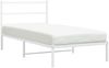 vidaXL Bettgestell mit Kopfteil Metall Weiß 100x200 cm 355409 Bild 2