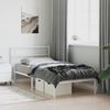vidaXL Bettgestell mit Kopfteil Metall Weiß 100x200 cm 355409 Bild 4