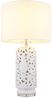 LED Tischleuchte, Keramik weiß, Textil, H 71 cm Bild 5