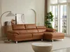 Vente-unique - EXCELSIORA Sofa Leder Braun - B 165 cm x H 74 cm x L 265 cm Bild 3