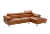 Vente-unique - EXCELSIORA Sofa Leder Braun - B 165 cm x H 74 cm x L 265 cm Bild 5