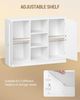 Badezimmerschrank, Badschrank mit 2 Türen, Küchenschrank, Aufbewahrungsschrank, Sideboard mit 3 offenen Staufächern, verstellbare Ablage, Badezimmer, Küche, 30 x 100 x 81,5 cm, weiß Bild 5