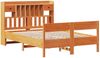 vidaXL Massivholzbett mit Regal ohne Matratze Wachsbraun 150x200 cm 3323025 Bild 3