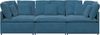 vidaXL Modulares Sofa mit Kissen Samt Blau 3321278 Bild 5