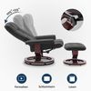 MCombo Relaxsessel mit Hocker, 360°drehbarer Fernsehsessel mit Liegefunktion, bis 120 Kg belastbarer TV-Sessel, moderner Ruhesessel für Wohnzimmer, Mikrofaser, 9019 (Dunkelgrau-Mikrofaser) Bild 3