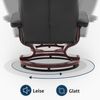 MCombo Relaxsessel mit Hocker, 360°drehbarer Fernsehsessel mit Liegefunktion, bis 120 Kg belastbarer TV-Sessel, moderner Ruhesessel für Wohnzimmer, Mikrofaser, 9019 (Dunkelgrau-Mikrofaser) Bild 4