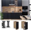 Apothekerschrank Fame-Line Schwarz gestreift 30 cm ohne Arbeitsplatte Vicco Bild 2