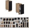 Apothekerschrank Fame-Line Schwarz gestreift 30 cm ohne Arbeitsplatte Vicco Bild 5