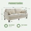 Sofa 175x83x78 cm · Sitzfläche 156x52 cm · Chenille Beige · USB-Ladeanschluss & farbwechselnde LED Bild 4