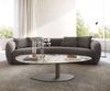 Couchtisch Edge Oval 140x75 cm Keramik Minas Melange Vibany Metall Effektfinish Titan Bild 2