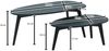 FINEBUY Satztisch FB54370 (Mango Massivholz, Couchtisch 2er Set Schwarz), Wohnzimmertisch Nierenform, Sofatisch Dreibein Bild 4