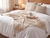 beliani 'MORBI' Kuscheldecke, Baumwolle beige, 130 x 180 cm Bild 3