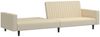 vidaXL Schlafsofa 2-Sitzer Creme Samt 375946 Bild 4