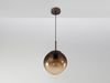 LED Hängelampe mit Glaskugel Design aus Amberglas, Ø 20cm Bild 5