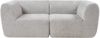 Modular Sofa 2-Sitzer Hurvas Bouclé Grau [en. casa] Bild 3