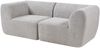 Modular Sofa 2-Sitzer Hurvas Bouclé Grau [en. casa] Bild 2