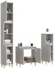 vidaXL 3-tlg. Badmöbel-Set Grau Sonoma Holzwerkstoff 3185587 Bild 3