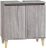 vidaXL 3-tlg. Badmöbel-Set Grau Sonoma Holzwerkstoff 3185587 Bild 5