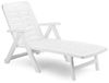 Rollbare Liege Klappliege Sonnenliege Gartenliege Kunststoff Weiß Bild 3