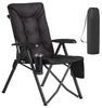 SONGMICS Campingstuhl, verstellbare Rückenlehne 95°-150°, 6 cm Polsterung, Tragetasche, Angeln, Garten, Camping, schwarz Bild 2