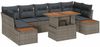 vidaXL Garten Essgruppe mit Kissen 8 pcs Grau und Braun 3350046 Bild 2