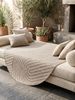 KADIMA DESIGN Teppich VENTOUX Wetterfest UV-Beständig Balkon Waschbar Boho Balkonteppich, Rund, Höhe: 5 mm, Beige, 80x80 cm, Outdoor Terrasse Strapazierfähig Pflegeleicht Robust Bild 4