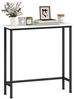 HOMCOM Konsolentisch mit verstellbar Fußpads, Kippschutz, Marmoroptik (Beistelltisch, 1-St, Flurtisch), für Kleinen Raum, Eingang, Flur, Wohnzimmer 75 x 24 x 76 cm Schwarz Bild 2