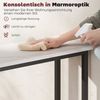 HOMCOM Konsolentisch mit verstellbar Fußpads, Kippschutz, Marmoroptik (Beistelltisch, 1-St, Flurtisch), für Kleinen Raum, Eingang, Flur, Wohnzimmer 75 x 24 x 76 cm Schwarz Bild 4