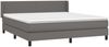 vidaXL Boxspringbett mit Matratze Grau 180x200 cm Kunstleder 3130677 Bild 3