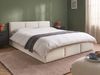 Bett mit Stauraum Stoff BOUSSE 160x200 cm Cremeweiß Bild 3