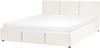 Bett mit Stauraum Stoff BOUSSE 160x200 cm Cremeweiß Bild 5
