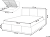 Bett mit Stauraum Stoff BOUSSE 160x200 cm Cremeweiß Bild 2