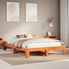 vidaXL Massivholzbett ohne Matratze Wachsbraun 150x200 cm Kiefernholz 3308737 Bild 1