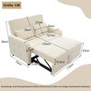 Merax Schlafsofa Multifunktionale Klapp-Sofa-Bett, Verstellbares Rückenteil Sofa, Ideal für kleine Wohnungen und Studentenwohnheime, Beige Bild 4