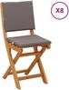 vidaXL Außen Bistro-Stühle mit Kissen 8 pcs Dunkelgrau 38 x 46 x 85 cm 3416296 Bild 2