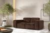 Sofa Designersofa CESINA 2-Sitzer in Stoff Gobi (Vintage Look) Dunkelbraun Bild 2