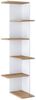 VCM Wandregal Balos 920775 Weiß / Honig-Eiche H. 140 x B. 37 x T. 37 cm Bild 2