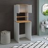 Roomart Atlantic Waschmaschinenschrank Bad – SERIE ATLANTIC-III- Waschmaschinenüberbau 65×181×60 cm – Waschraum Möbel • Weiß-Eiche Bild 5
