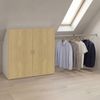 VCM Kleiderschrank Dacho M 922539 Weiß / Honig-Eiche B. 90 x H. 100 x T. 50 cm Bild 3