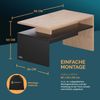 CASARIA® Couchtisch mit Ablage Stauraum Holz Grau Wohnzimmertisch Bild 4