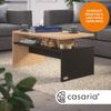 CASARIA® Couchtisch mit Ablage Stauraum Holz Grau Wohnzimmertisch Bild 2