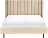 Bett mit Lattenrost VILLETTE 140 x 200 cm Samtstoff Beige Bild 4