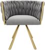 Dreh-Esszimmerstuhl H 72 x T 59 x B 54 cm aus Samt, 360° drehbar, Metallgestell,2er-Set Bild 5