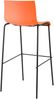 CLP 2er Set Barhocker Hover Kunststoff 4-Fuß Gestell 4-Fuß Gestell,orange schwarz Bild 3