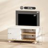 HOMCOM TV-Board Fernsehtisch für Fernseher bis 32 Zoll (Lowboard auf Rollen, 1 St, 1 TV-Schrank), Mit Rollen und Kabelführung, für 32 Zoll TV Bild 3