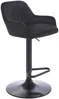 Vente-unique - ELEANA Barhocker SamtStoff Schwarz - B 49 cm x H 106 cm85 cm x L 47 cm Bild 5