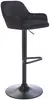 Vente-unique - ELEANA Barhocker SamtStoff Schwarz - B 49 cm x H 106 cm85 cm x L 47 cm Bild 4