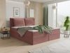 Boxspringbett Egro mit 2 Bettkästen und Zwei große Kissen - Doppelbett mit Bonell-Matratze und Topper, Polsterbett (Pink (Kronos 29), 160 x 200 cm) Bild 1