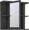 FORTE Champ Hängeschrank mit Spiegiel, Holzwerkstoff, Grau, 69,8 x 68,8 x 23,2 cm Bild 5